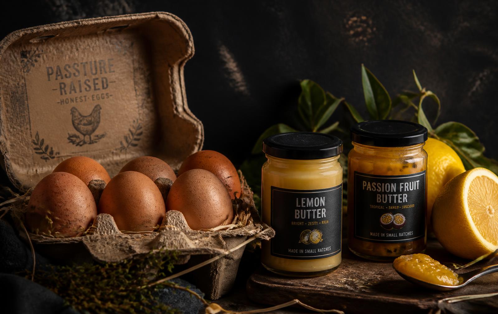 Pasture-raised eggs from Bee Point Hill Farm